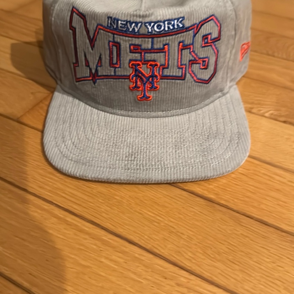 New York Mets Gray Corduroy Cap
